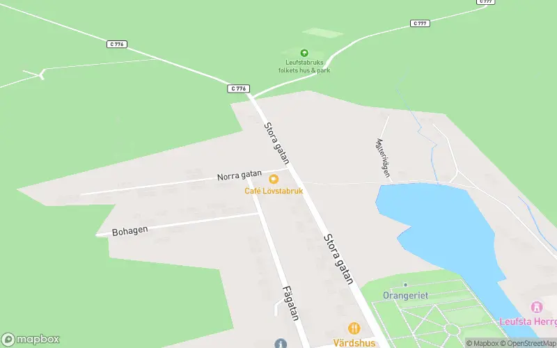 Café Norra Porten - Lövstabruk karta