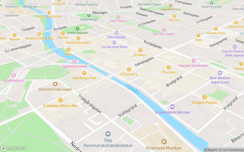 Güntherska Hovkonditori & Schweizeri - Uppsala karta