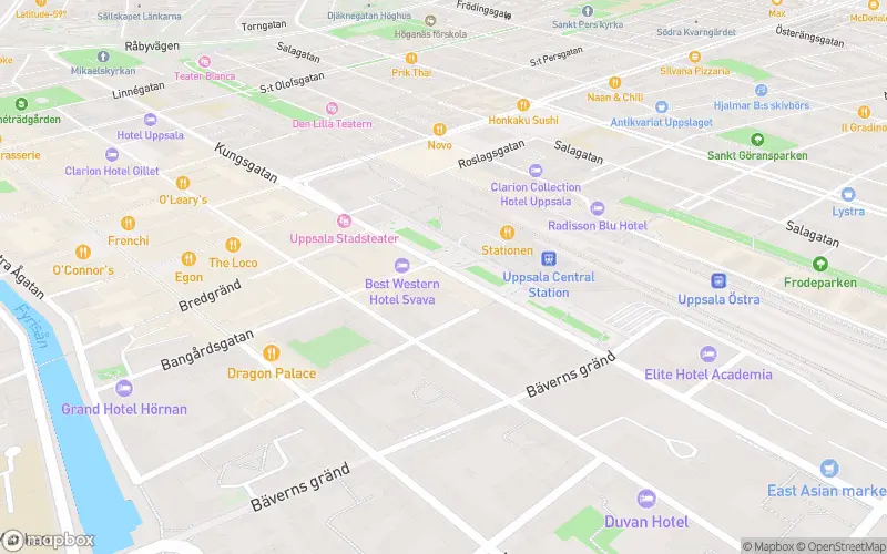Kafé Mumrik - Uppsala karta