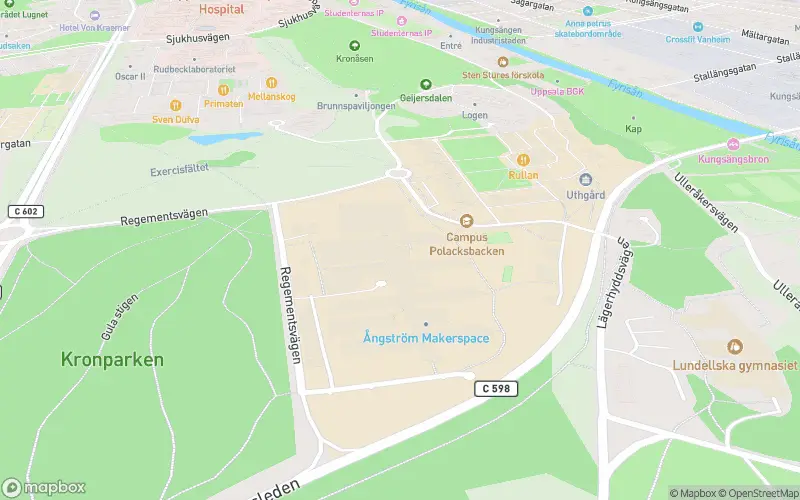 Kaffebaren Ångström - Uppsala karta