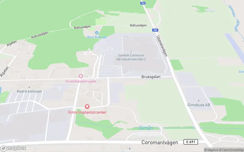 Matsalarna Sandvik - Gimo karta