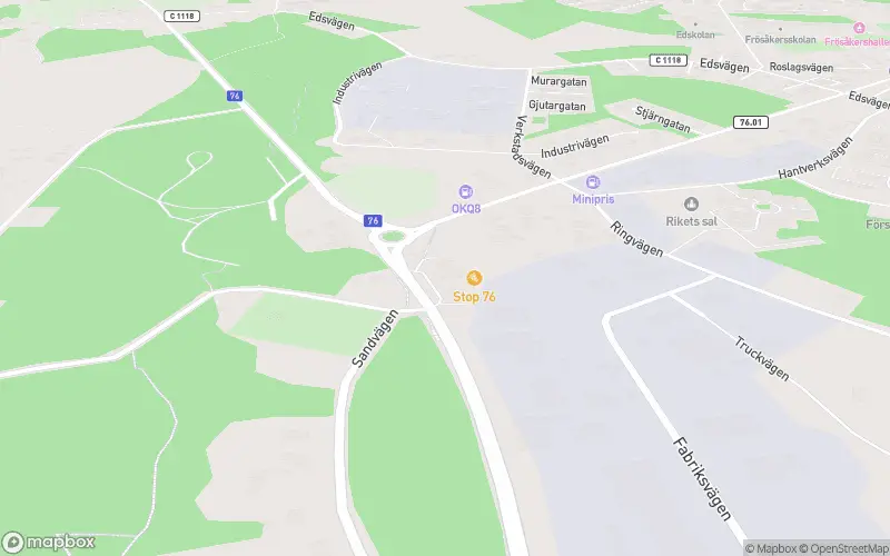 Stop 76 Pizzeria och Gatukök - Östhammar karta